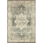 Loloi Rosette ROS-09 SLATE / IVORY Area Rug 18 in. X 18 in. Sample