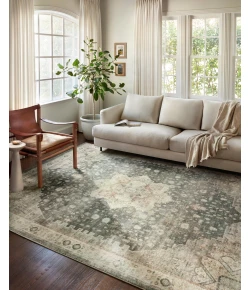 Loloi Rosette ROS-09 SLATE / IVORY Area Rug 2 ft. 6 in. X 7 ft. 6 in. Rectangle