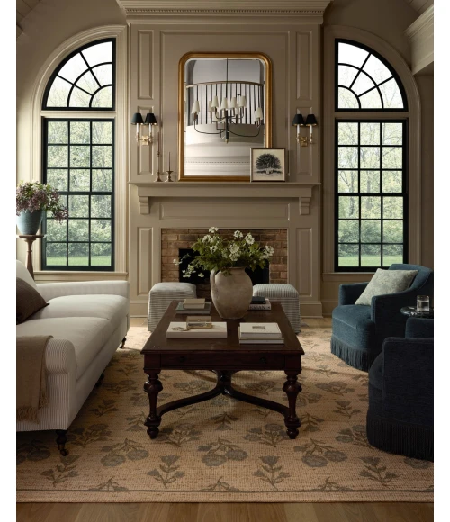 Chris Loves Julia x Loloi Rue Moss / Blue RUE-04 3ft.-6in. X 5ft.-6in. Rect. Rug