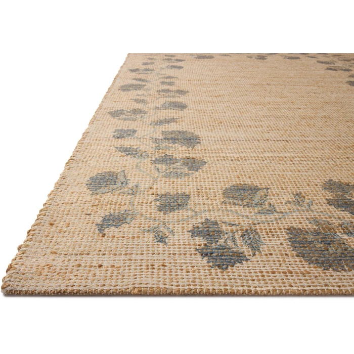 Chris Loves Julia x Loloi Rue Natural / Denim RUE-05 3ft.-6in. X 5ft.-6in. Rect. Rug