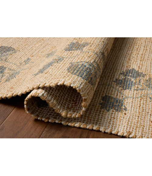 Chris Loves Julia x Loloi Rue Natural / Denim RUE-05 8ft.-6in. X 11ft.-6in. Rect. Rug