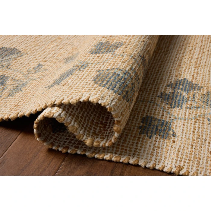 Chris Loves Julia x Loloi Rue Natural / Denim RUE-05 3ft.-6in. X 5ft.-6in. Rect. Rug