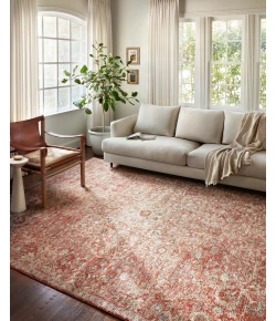 Loloi Saban SAB-02 RUST / BEIGE Area Rug 3 ft. 9 in. X 3 ft. 9 in. Round