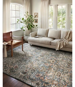 Loloi Saban SAB-04 BLUE / SAND Area Rug 3 ft. 9 in. X 3 ft. 9 in. Round