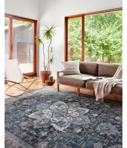 Loloi Samra SAM-01 Denim / Grey Area Rug 2 ft. 7 in. X 8 ft. 0 in. Rectangle