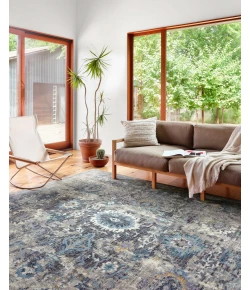 Loloi Samra SAM-02 Grey / Multi Area Rug 2 ft. 7 in. X 10 ft. 0 in. Rectangle