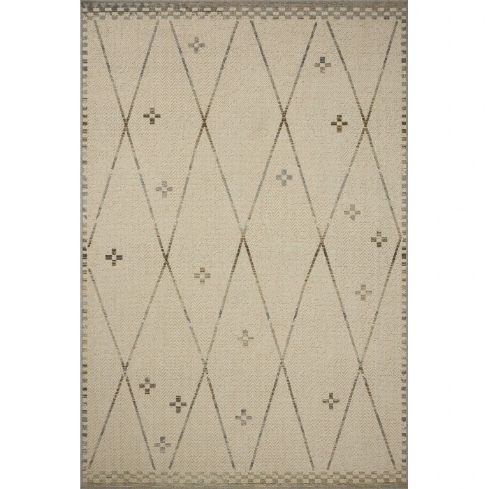 Loloi Saylor Ivory / Pebble SAY-01 18in. X 18in. Sample Rect. Rug