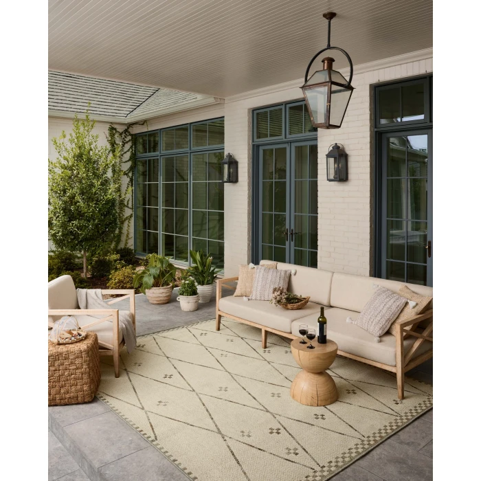 Loloi Saylor Ivory / Pebble SAY-01 18in. X 18in. Sample Rect. Rug