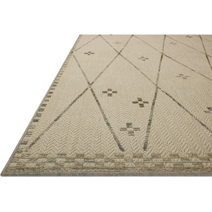 Loloi Saylor Ivory / Pebble SAY-01 18in. X 18in. Sample Rect. Rug