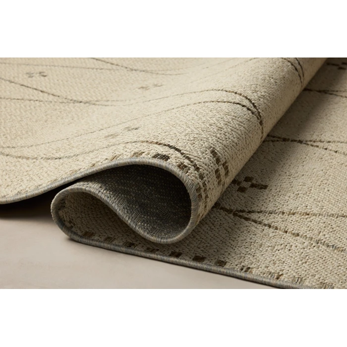 Loloi Saylor Ivory / Pebble SAY-01 18in. X 18in. Sample Rect. Rug