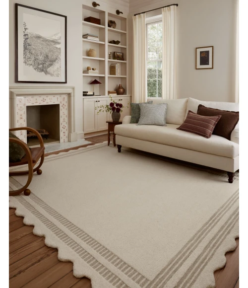 Chris Loves Julia x Loloi Scottie Ivory / Grey SCO-01 8ft.-6in. X 11ft.-6in. Rect. Rug