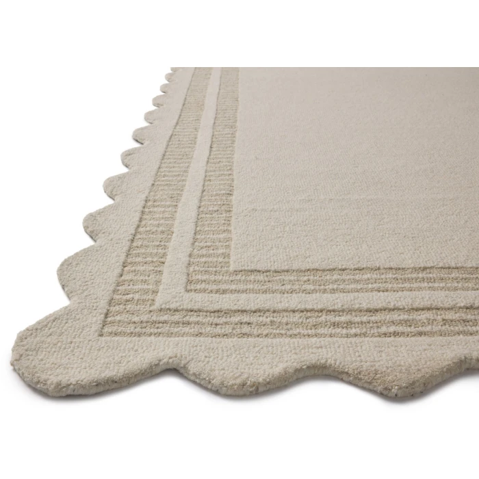 Chris Loves Julia x Loloi Scottie Ivory / Grey SCO-01 2ft. X 5ft. Rect. Rug