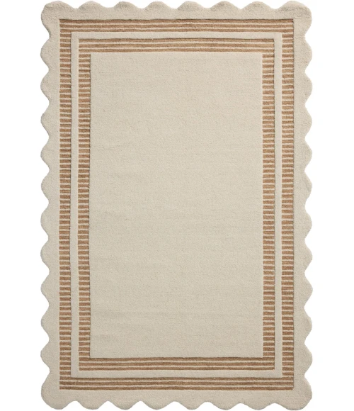 Chris Loves Julia x Loloi Scottie Ivory / Rust SCO-01 8ft.-6in. X 11ft.-6in. Rect. Rug