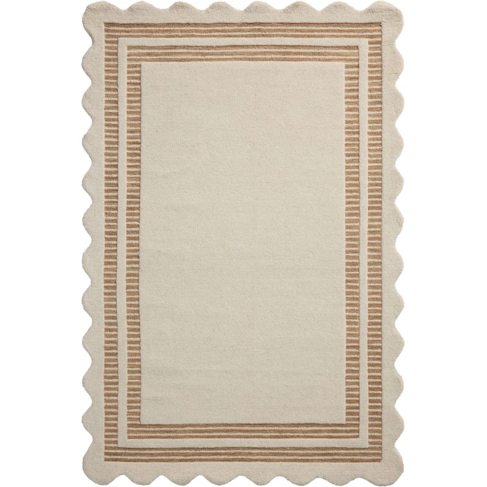 Chris Loves Julia x Loloi Scottie Ivory / Rust SCO-01 8ft.-6in. X 11ft.-6in. Rect. Rug