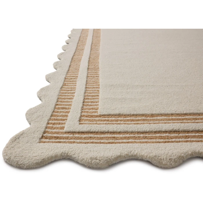 Chris Loves Julia x Loloi Scottie Ivory / Rust SCO-01 8ft.-6in. X 11ft.-6in. Rect. Rug