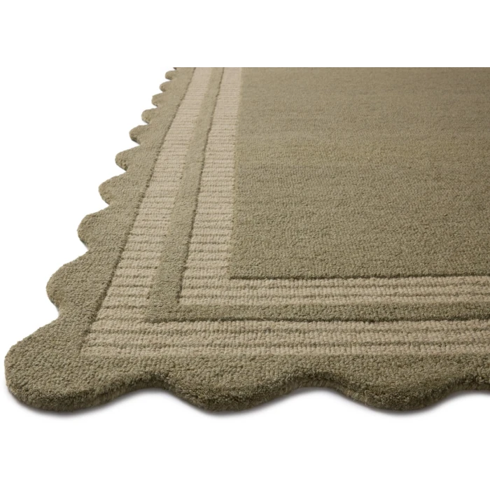 Chris Loves Julia x Loloi Scottie Olive / Pebble SCO-01 2ft.-6in. X 9ft.-9in. Rect. Rug