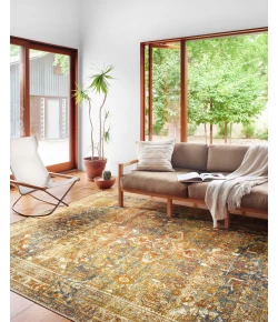 Loloi Sebastian SEB-04 LAGOON / SPICE Area Rug 2 ft. 5 in. X 7 ft. 8 in. Rectangle