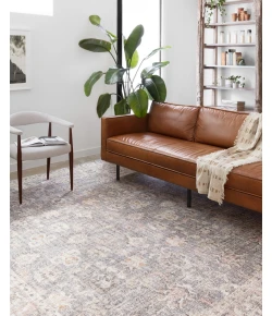 Loloi Skye SKY-01 GREY / APRICOT Area Rug 5 ft. 0 in. X 7 ft. 6 in. Rectangle