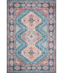 Loloi Skye SKY-03 TURQUOISE / TERRACOTTA Area Rug 5 ft. 0 in. X 7 ft. 6 in. Rectangle