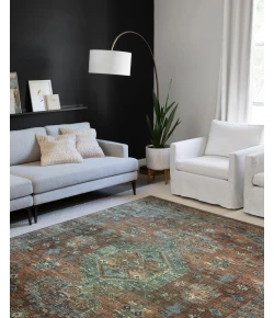 Loloi Skye SKY-07 TERRACOTTA / SKY Area Rug 7 ft. 6 in. X 9 ft. 6 in. Rectangle