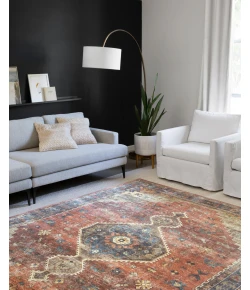 Loloi Skye SKY-11 RUST / BLUE Area Rug 3 ft. 6 in. X 5 ft. 6 in. Rectangle