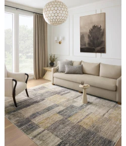 Loloi Soho SOH-08 Grey / Gold Area Rug 2 ft. 7 in. X 14 ft. Rectangle