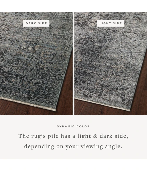Loloi Sonnet Charcoal / Mist 3'-7" x 5'-7" Accent Rug