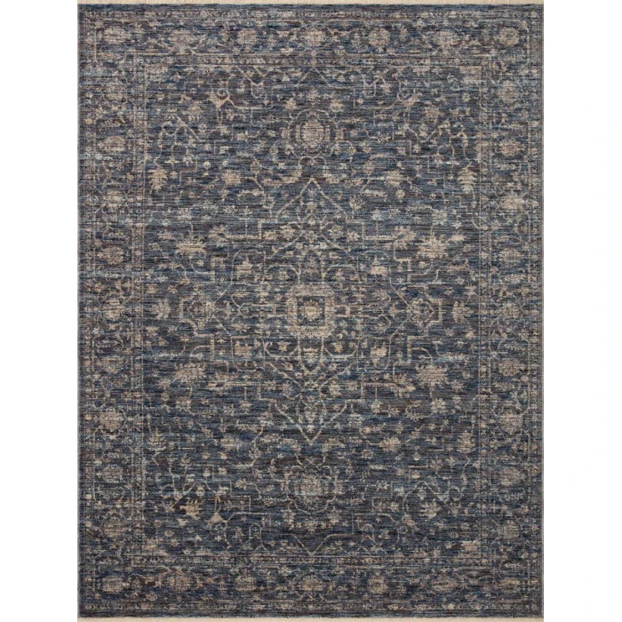 Loloi II Sorrento Midnight / Natural 18" x 18" Sample Rug