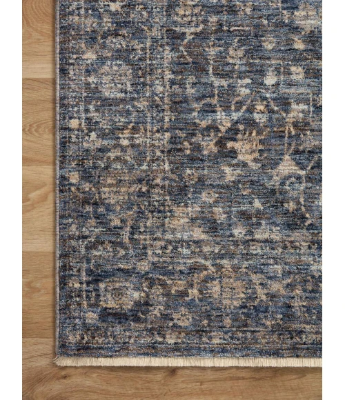 Loloi II Sorrento Midnight / Natural 5'-3" x 5'-3" Round Accent Rug