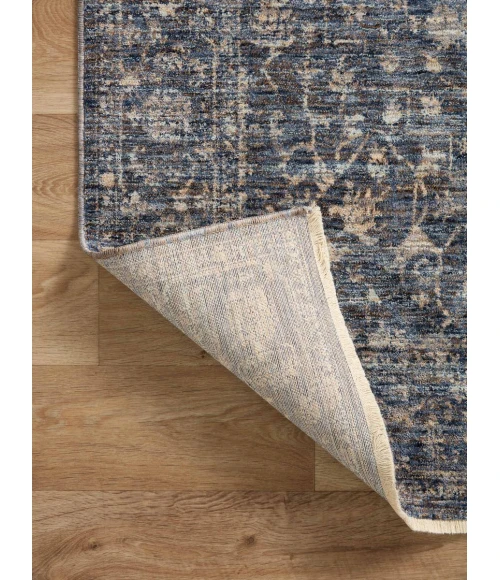 Loloi II Sorrento Midnight / Natural 5'-3" x 5'-3" Round Accent Rug