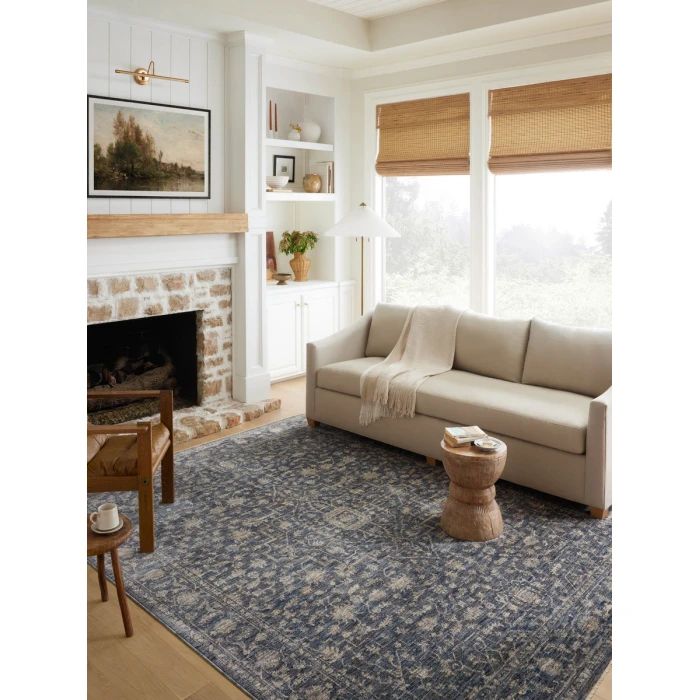 Loloi II Sorrento Midnight / Natural 18" x 18" Sample Rug