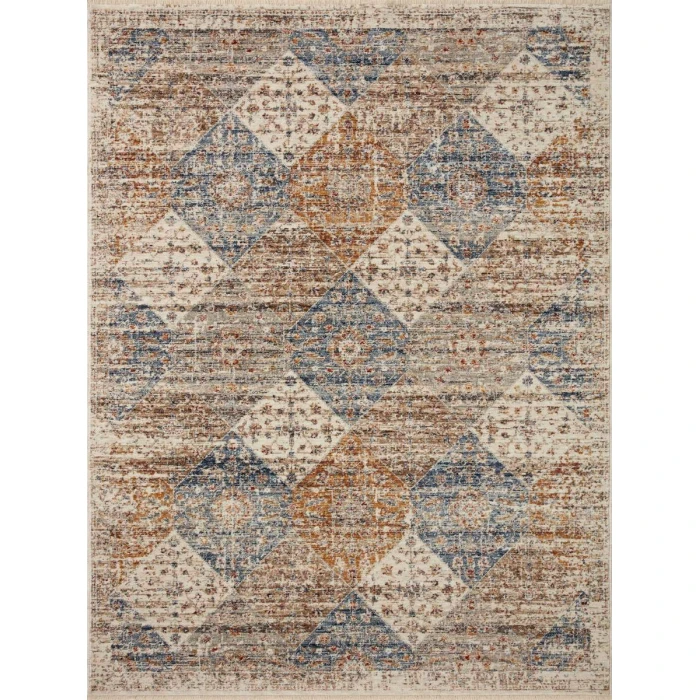 Loloi II Sorrento Ivory / Multi 5'-3" x 5'-3" Round Accent Rug