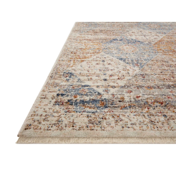 Loloi II Sorrento Ivory / Multi 5'-3" x 5'-3" Round Accent Rug