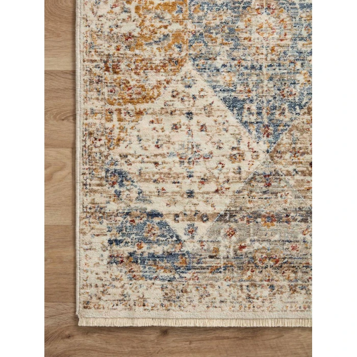 Loloi II Sorrento Ivory / Multi 5'-3" x 5'-3" Round Accent Rug