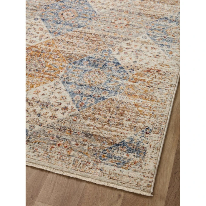 Loloi II Sorrento Ivory / Multi 5'-3" x 5'-3" Round Accent Rug