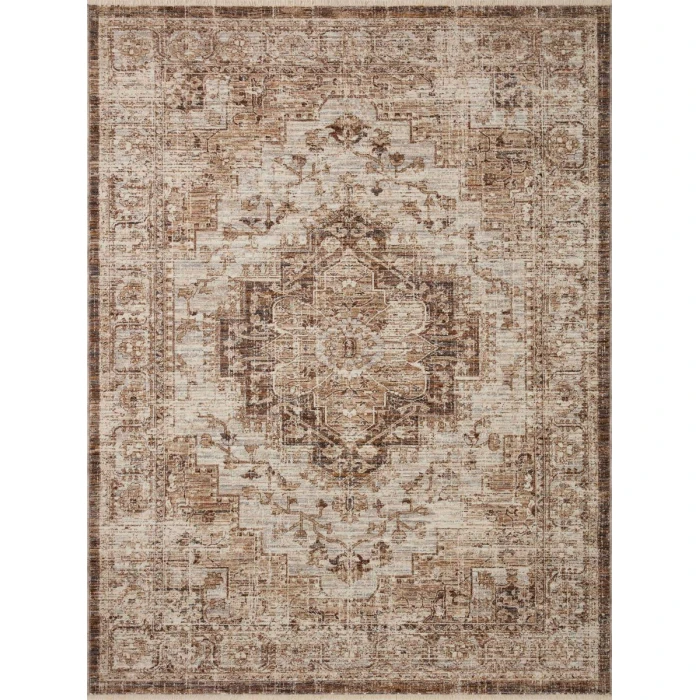 Loloi II Sorrento Mocha / Multi 18" x 18" Sample Rug