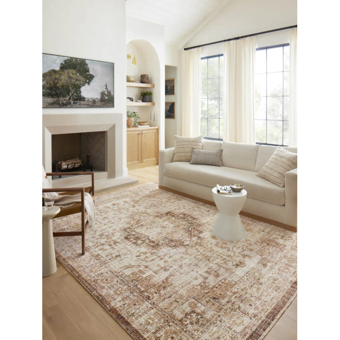 Loloi II Sorrento Mocha / Multi 18" x 18" Sample Rug
