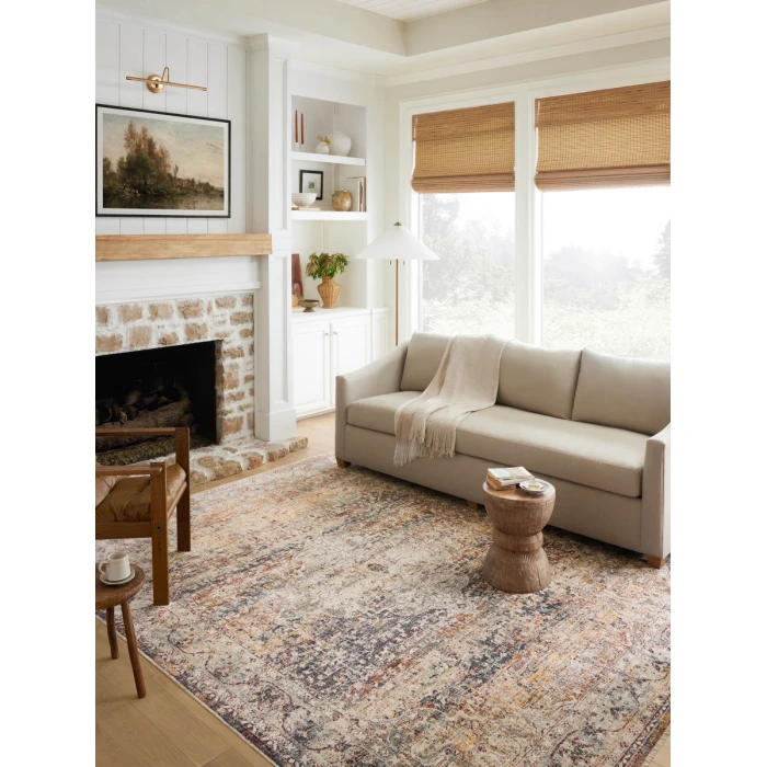 Loloi Sorrento Natural / Multi SOR-04 5 ft. 3 in. X 5 ft. 3 in. Round Rug