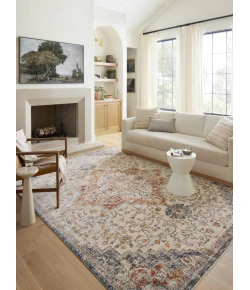Loloi Sorrento SOR-05 Ivory / Fiesta Area Rug 3 ft. 11 in. X 3 ft. 11 in. Round