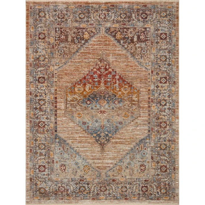 Loloi II Sorrento Multi / Sunset 5'-3" x 5'-3" Round Accent Rug