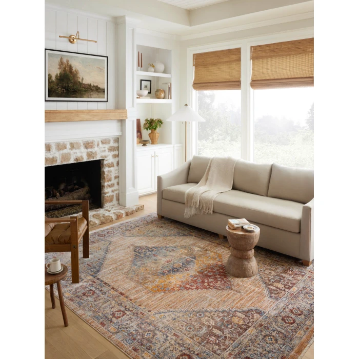 Loloi II Sorrento Multi / Sunset 5'-3" x 5'-3" Round Accent Rug