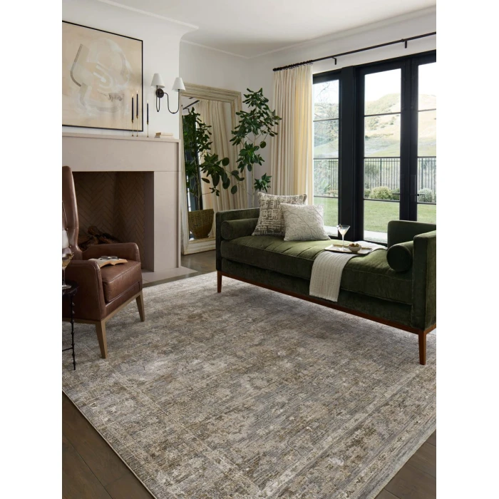 Loloi Tabitha Slate / Natural TAI-04 6 ft. 7 in. X 9 ft. 2 in. Rectangle Rug