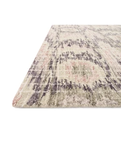 Loloi Tatum TW-06 BLUSH / RAISIN Area Rug 18 in. X 18 in. Sample