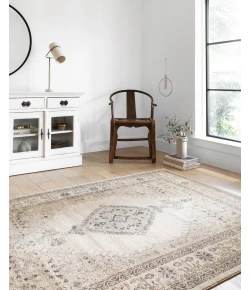 Loloi Teagan TEA-02 OATMEAL / IVORY Area Rug 2 ft. 8 in. X 10 ft. 6 in. Rectangle