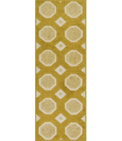 Loloi Terrace HTC07 CITRON / IVORY Area Rug 3 ft. 0 in. X 3 ft. 0 in. Round