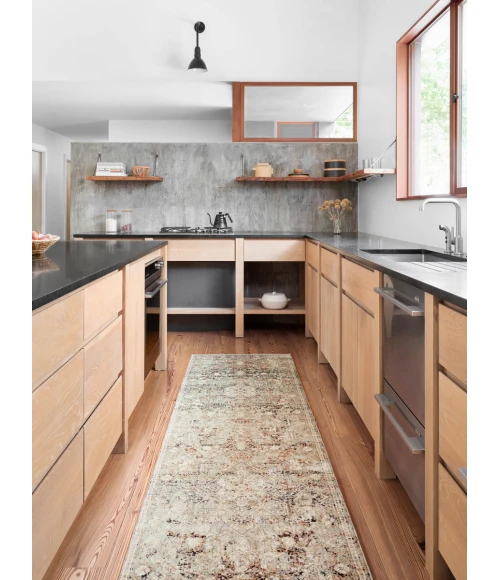 Loloi Theia Taupe / Brick THE-05 18 in. X 18 in. Sample Rug