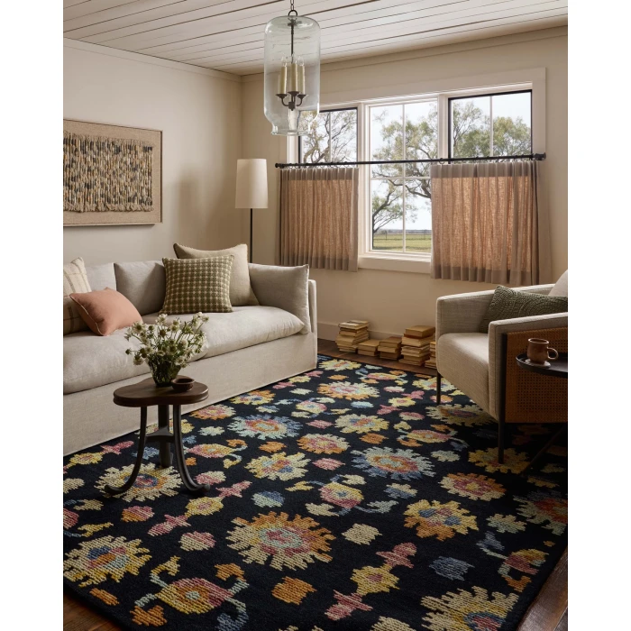 Loloi Tilly Midnight / Multi TIL-04 18in. X 18in. Sample Rect. Rug