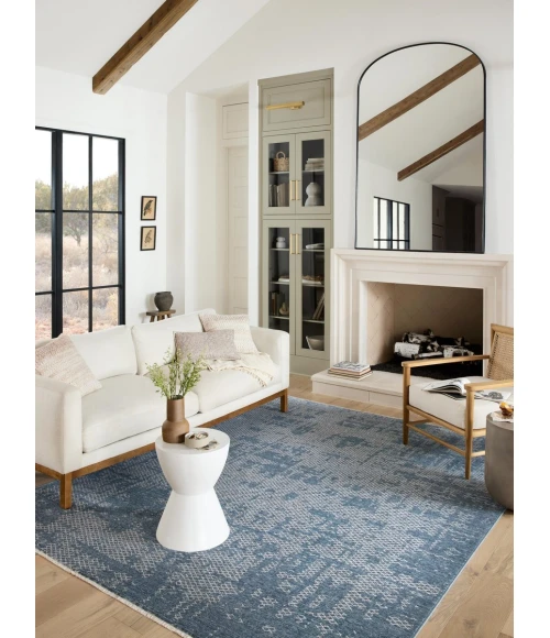 Loloi II Vance VAN-01 Denim / Dove 2'-7" x 12'-0" Area Rug