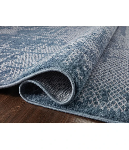 Loloi II Vance VAN-01 Denim / Dove 2'-7" x 12'-0" Area Rug