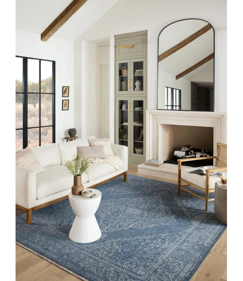 Loloi II Vance VAN-03 Denim / Dove 18" x 18" Sample Area Rug